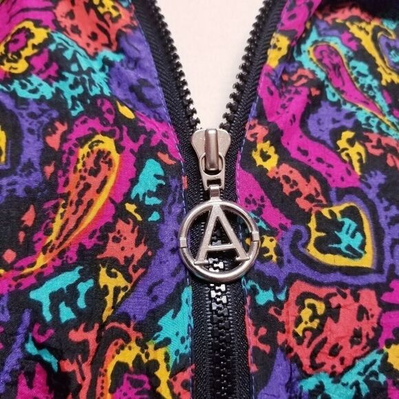 Vintage 80s Retro Swishy Track Trap Jacket Md - Picture 6 of 8